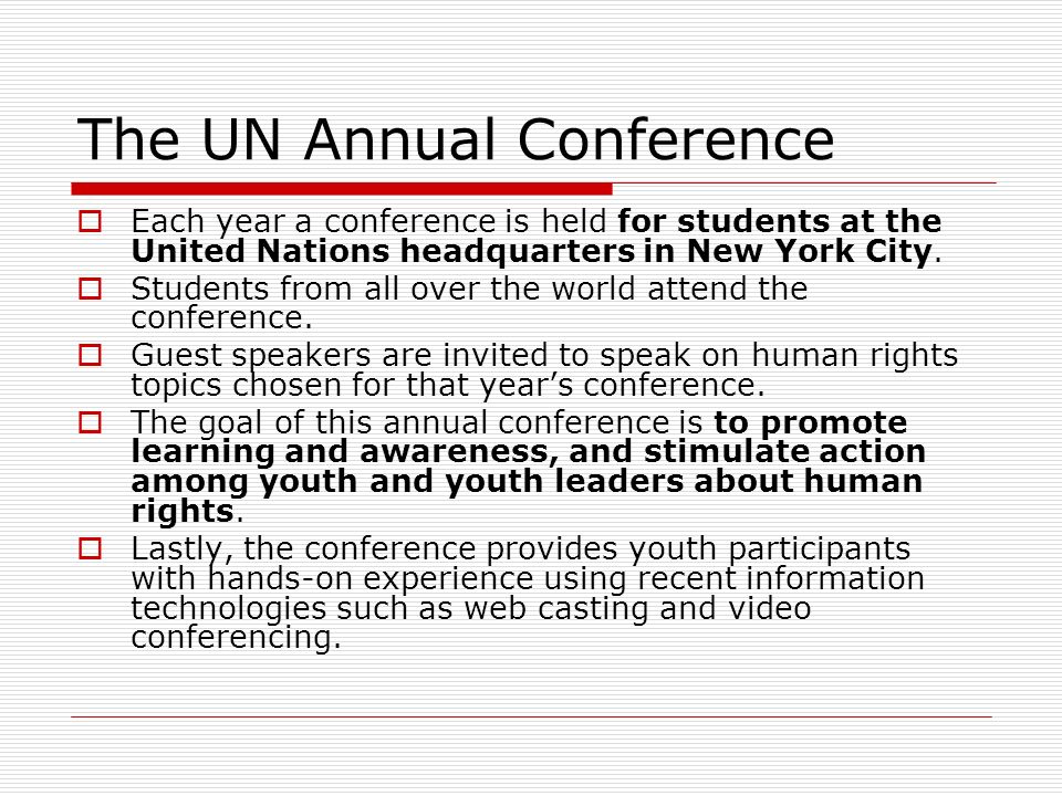 The UN Annual Conference
