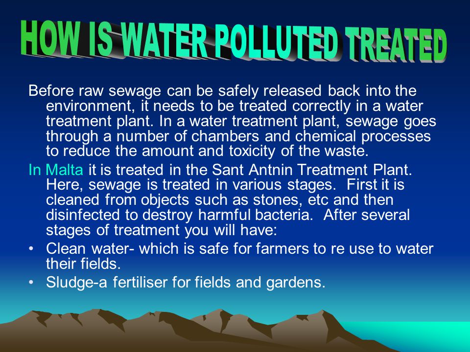 HOW IS WATER POLLUTED TREATED