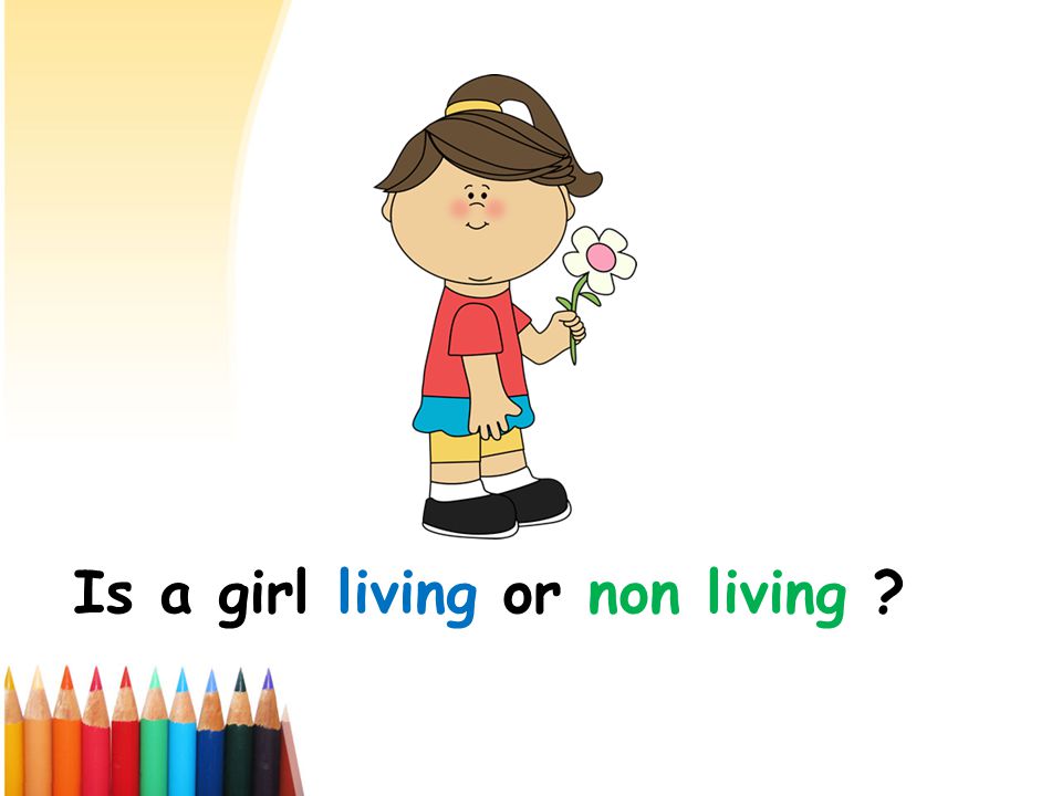 Is a girl living or non living