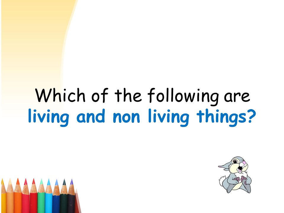 Which of the following are living and non living things