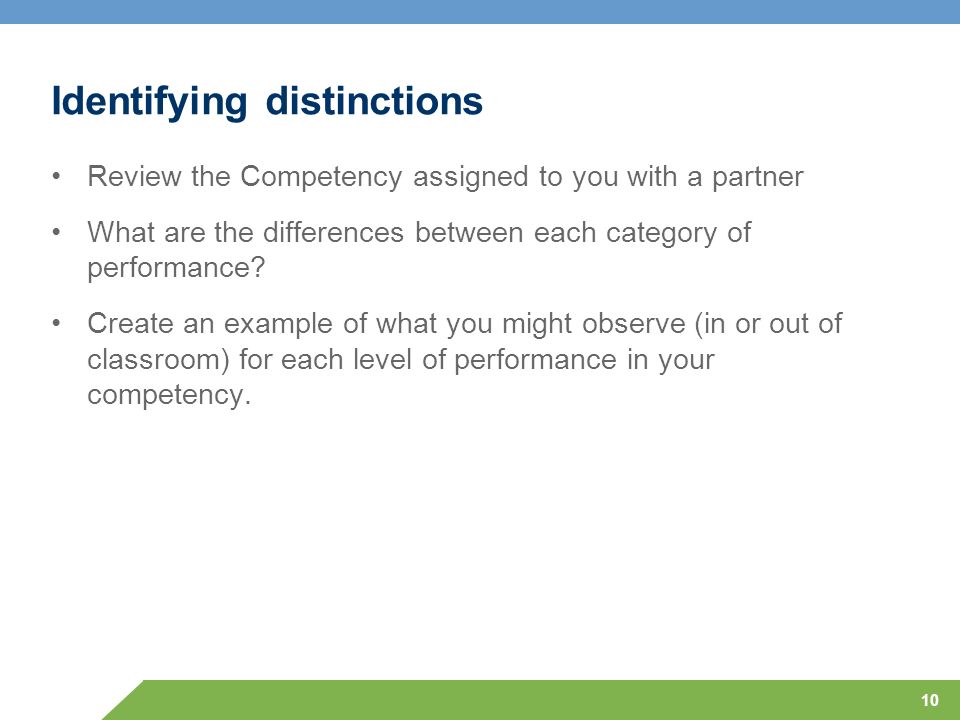 Identifying distinctions