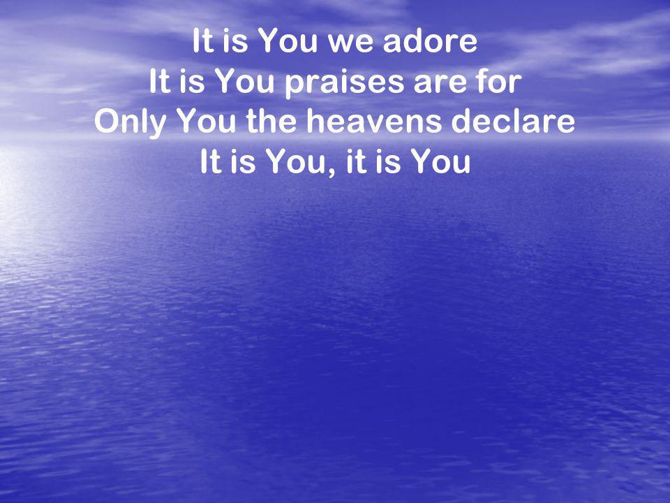 It is You praises are for Only You the heavens declare