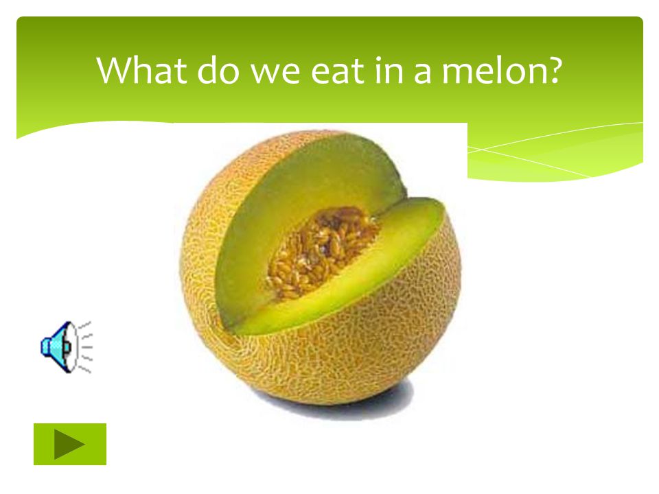 What do we eat in a melon