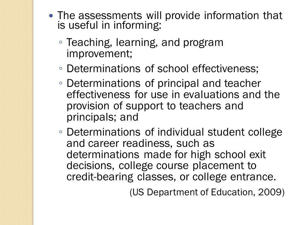 Just introducing new standards and assessments will not transform instructional practice.