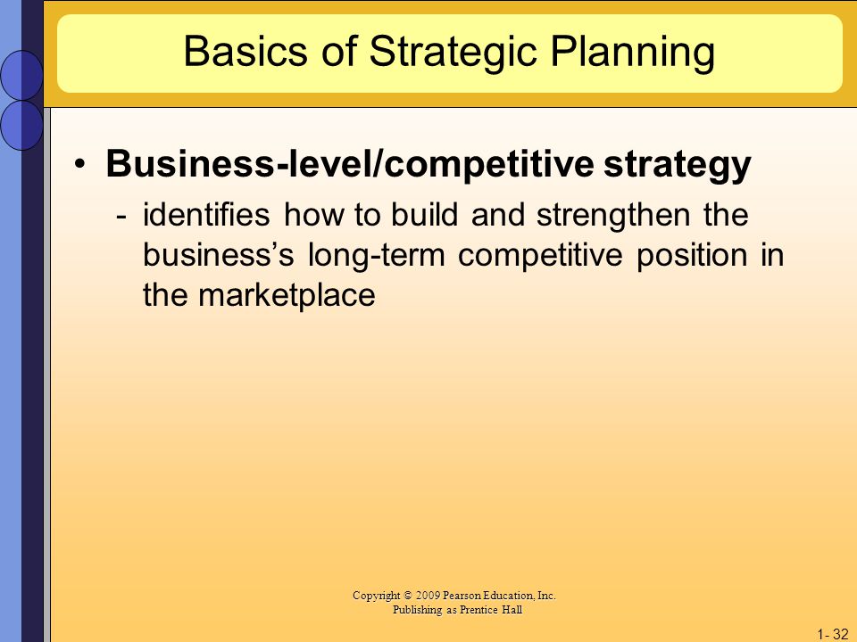 Basics of Strategic Planning