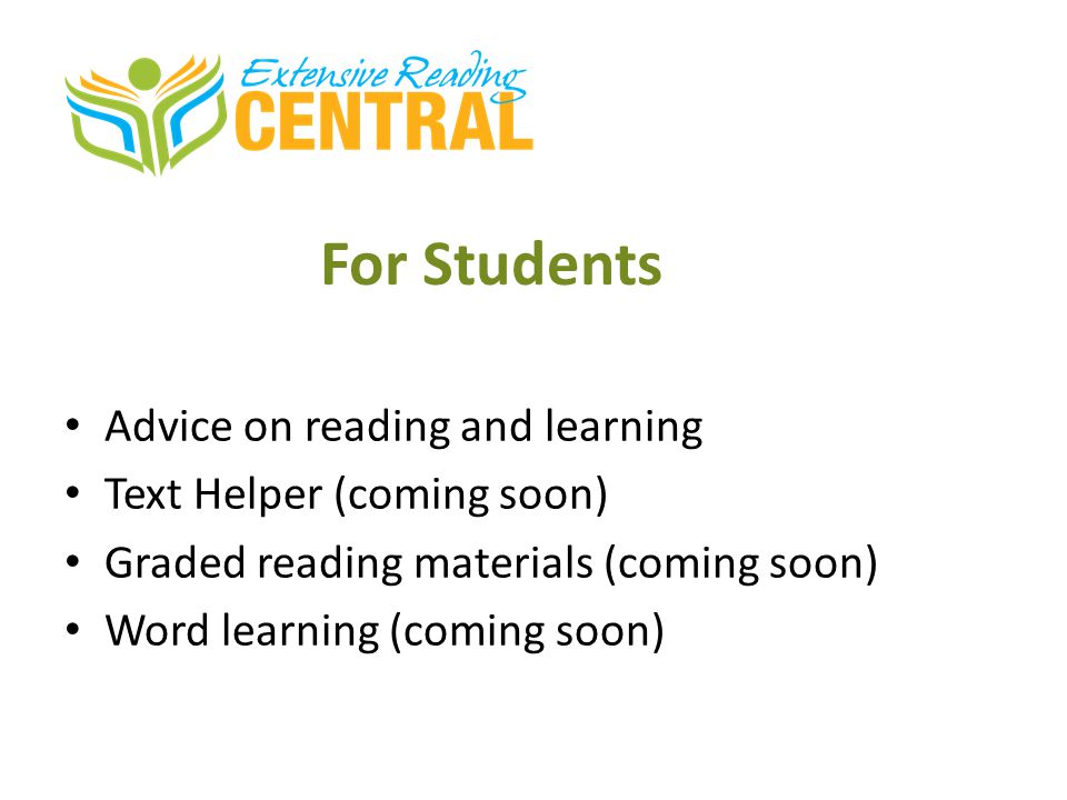For Students Advice on reading and learning Text Helper (coming soon)