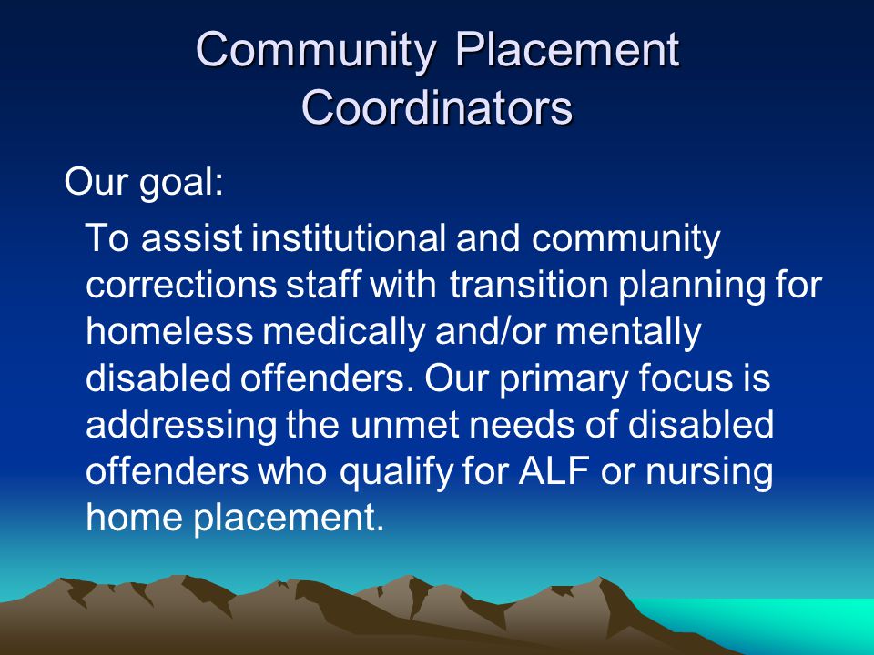 Community Placement Coordinators