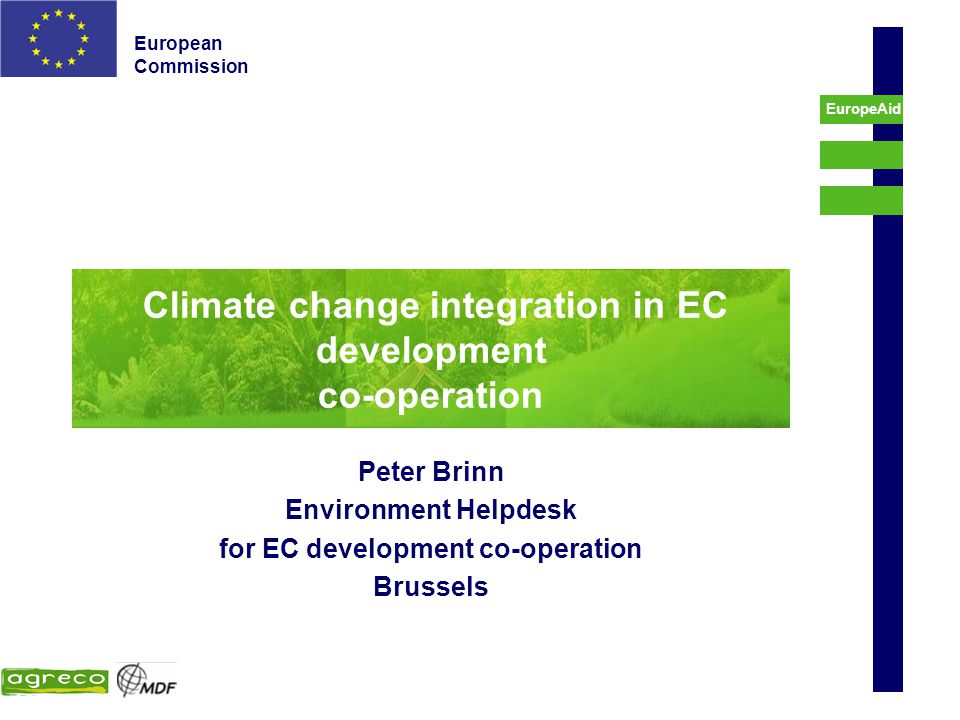 Climate change integration in EC development co-operation