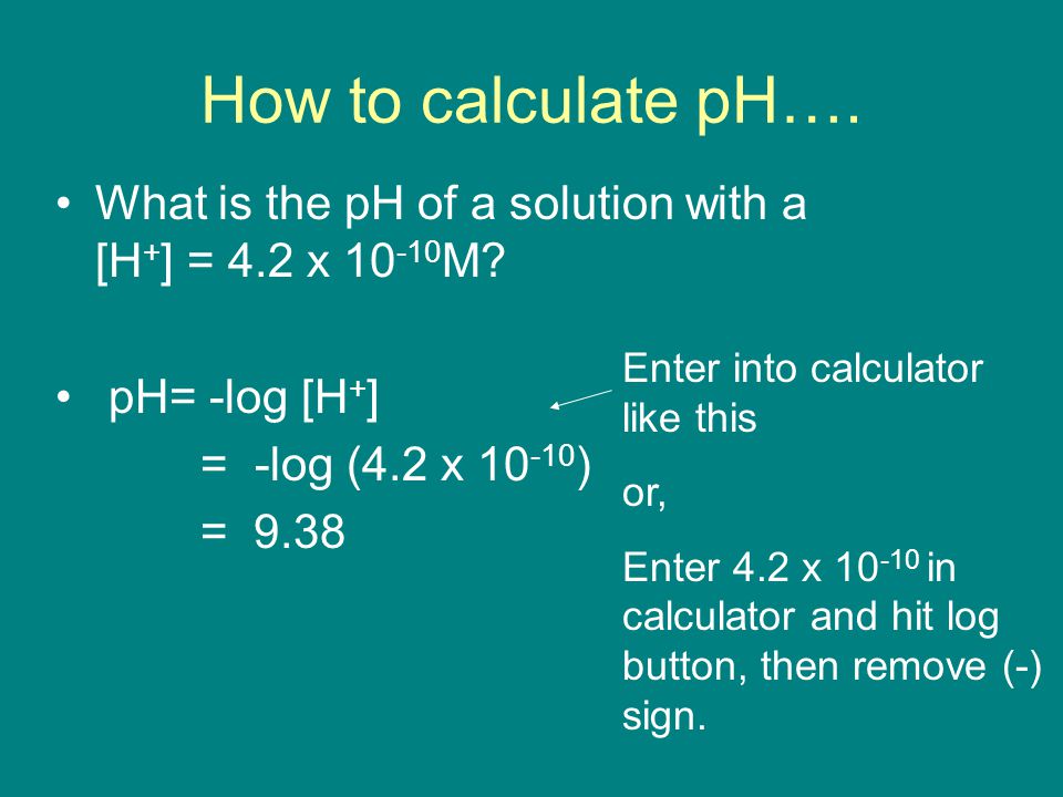 Acids and Bases pH Calculations - ppt download