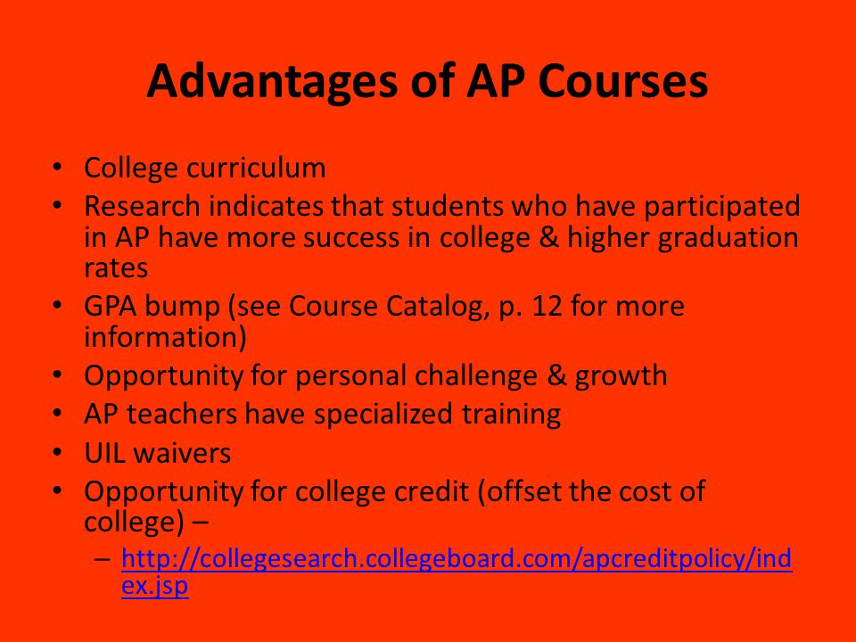 Advantages of AP Courses