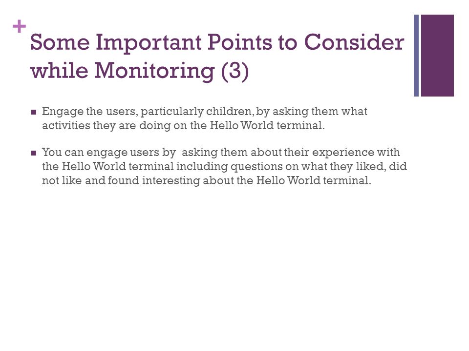 Some Important Points to Consider while Monitoring (3)