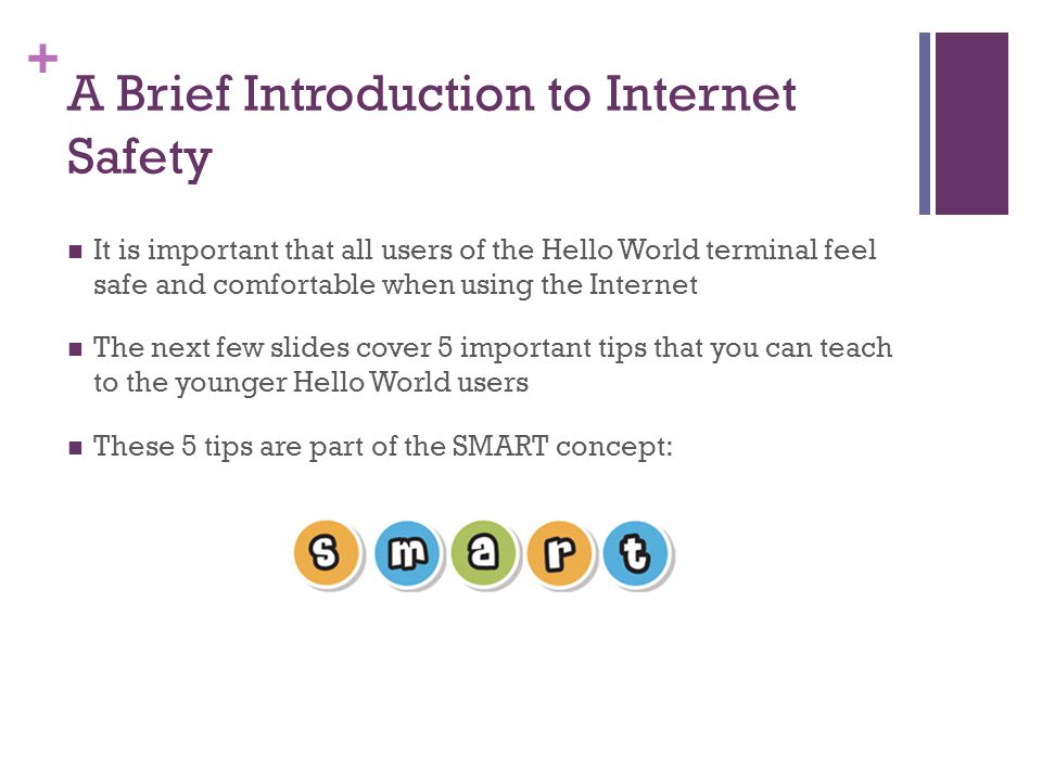 A Brief Introduction to Internet Safety