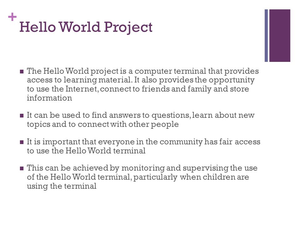 Hello World Project