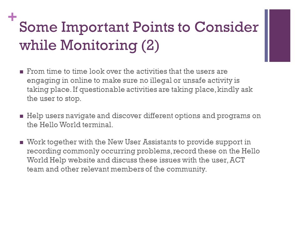 Some Important Points to Consider while Monitoring (2)