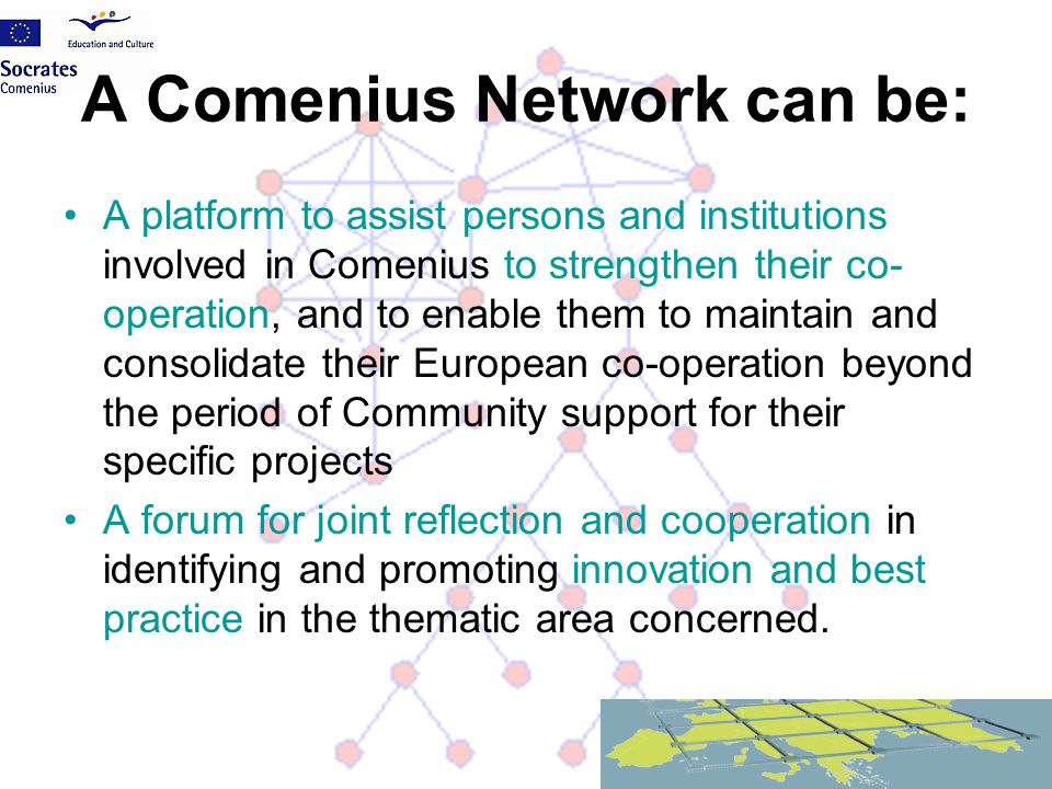 A Comenius Network can be: