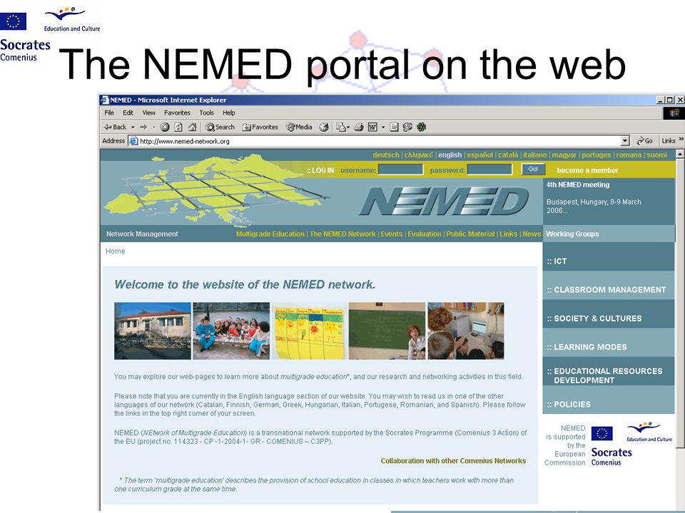 The NEMED portal on the web