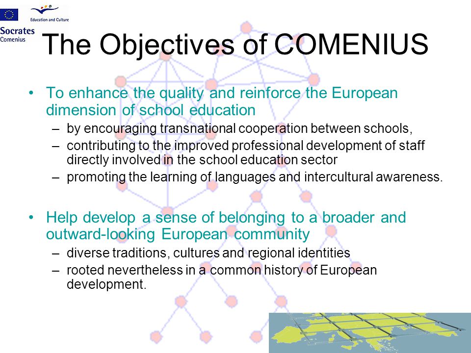 The Objectives of COMENIUS