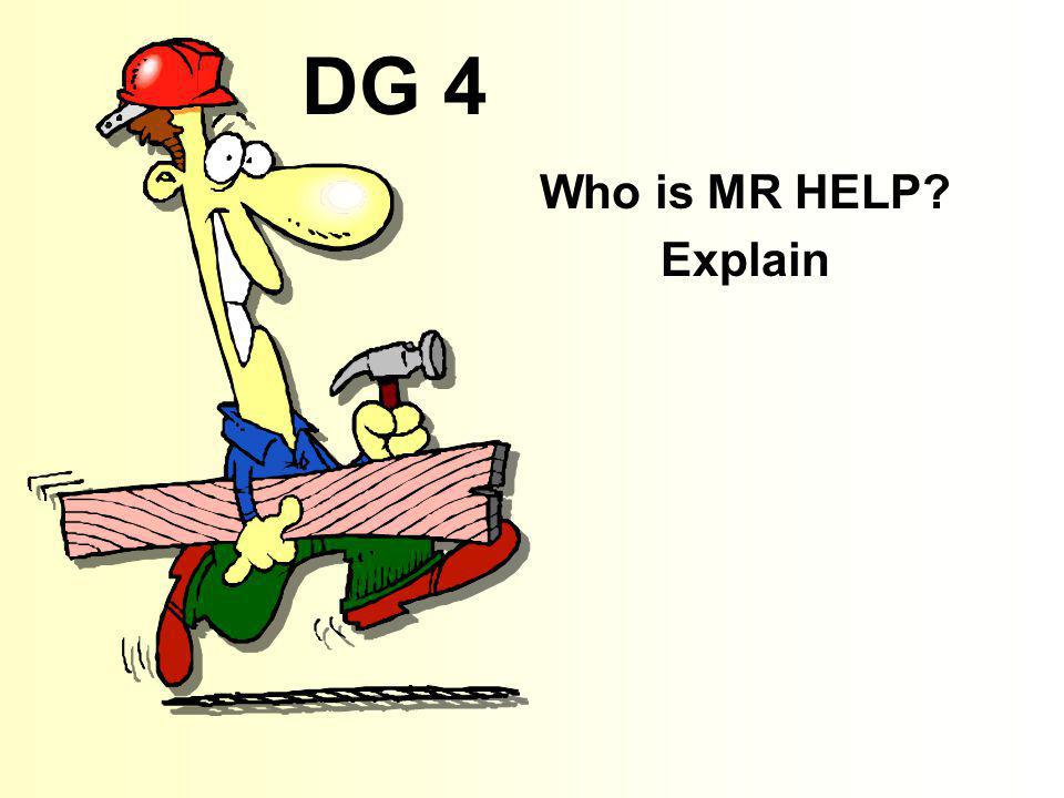 DG 4 Who is MR HELP Explain