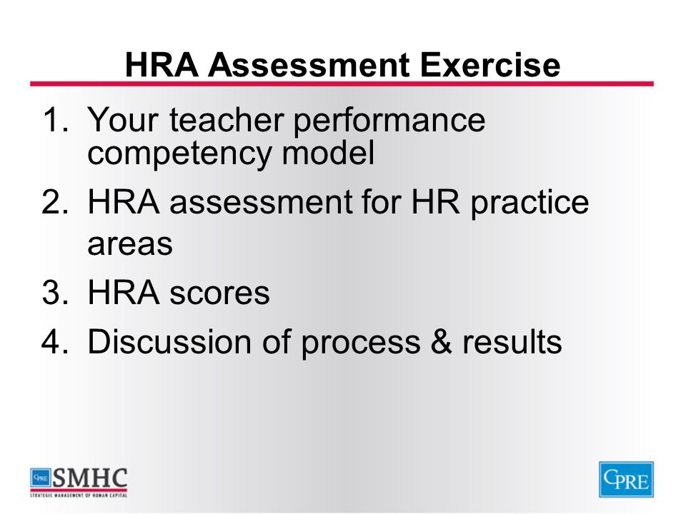 HRA Assessment Exercise