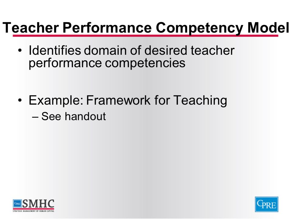 Teacher Performance Competency Model
