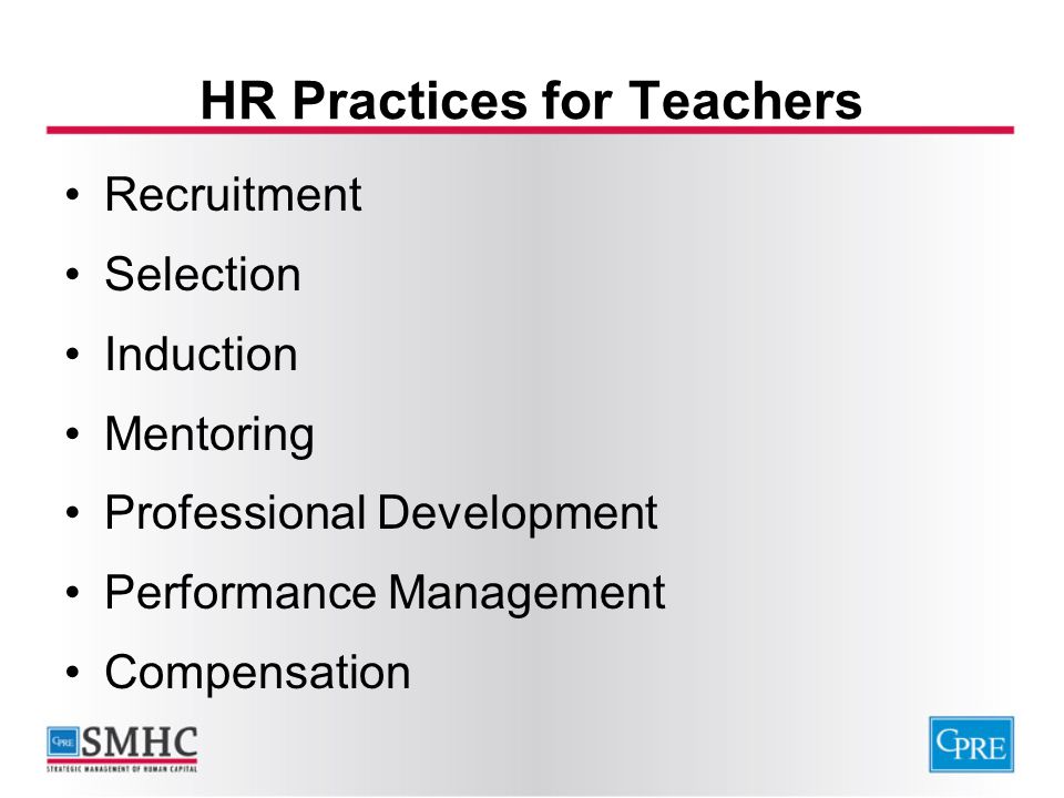 HR Practices for Teachers