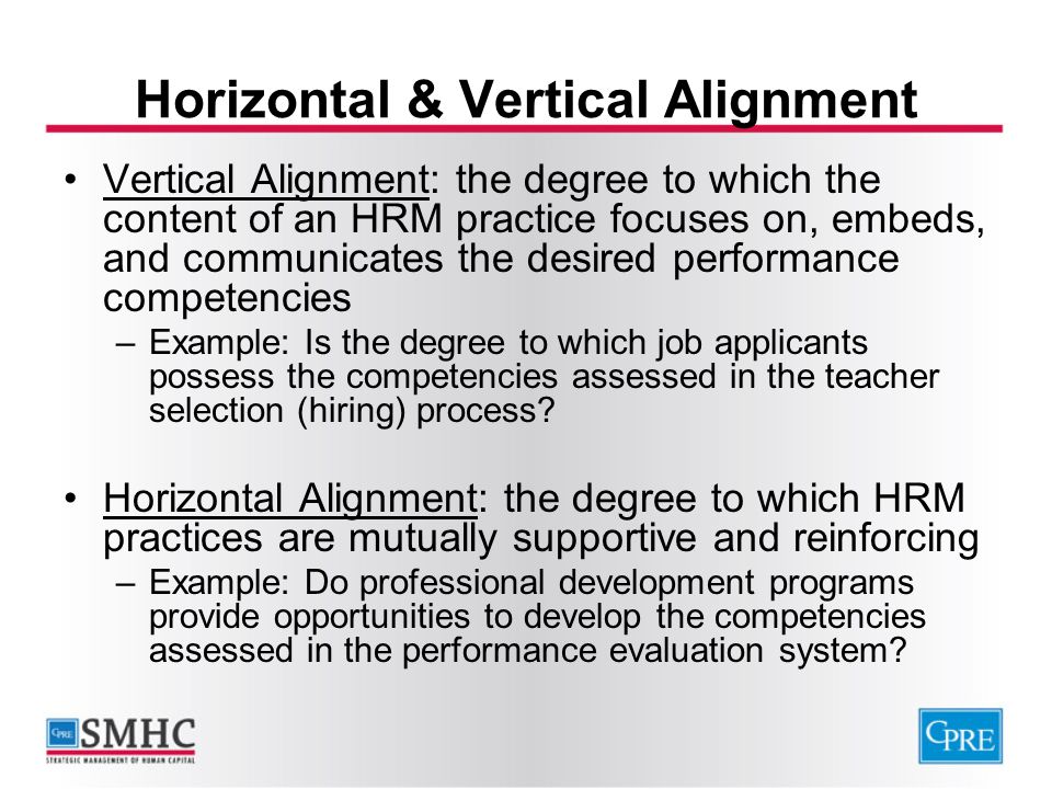Horizontal & Vertical Alignment