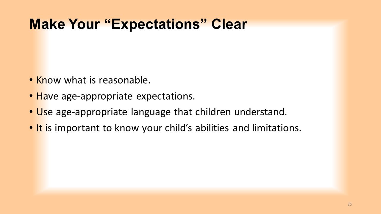 Make Your Expectations Clear