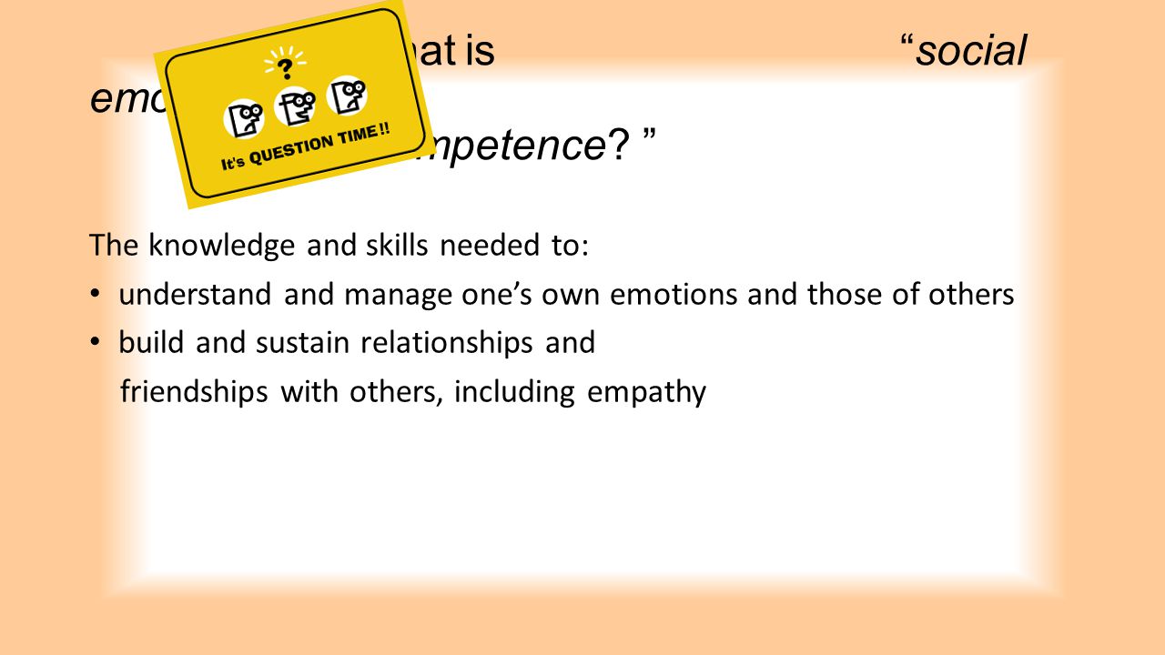 What is social emotional competence