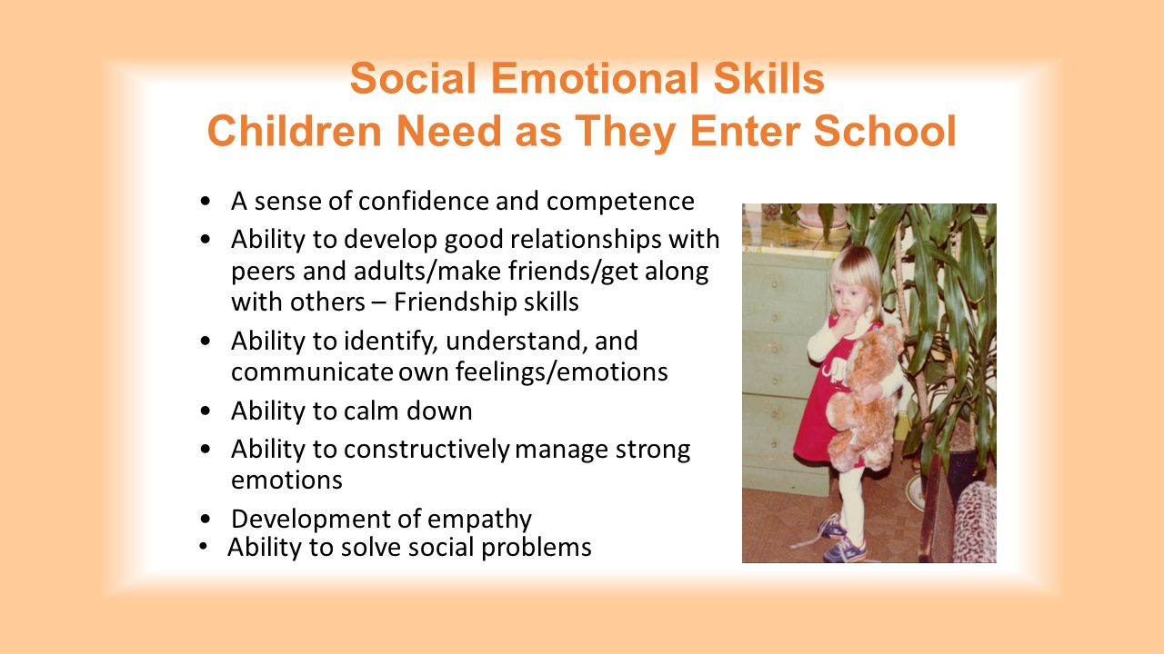 Social Emotional Skills Children Need as They Enter School