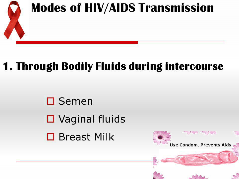 1. Through Bodily Fluids during intercourse