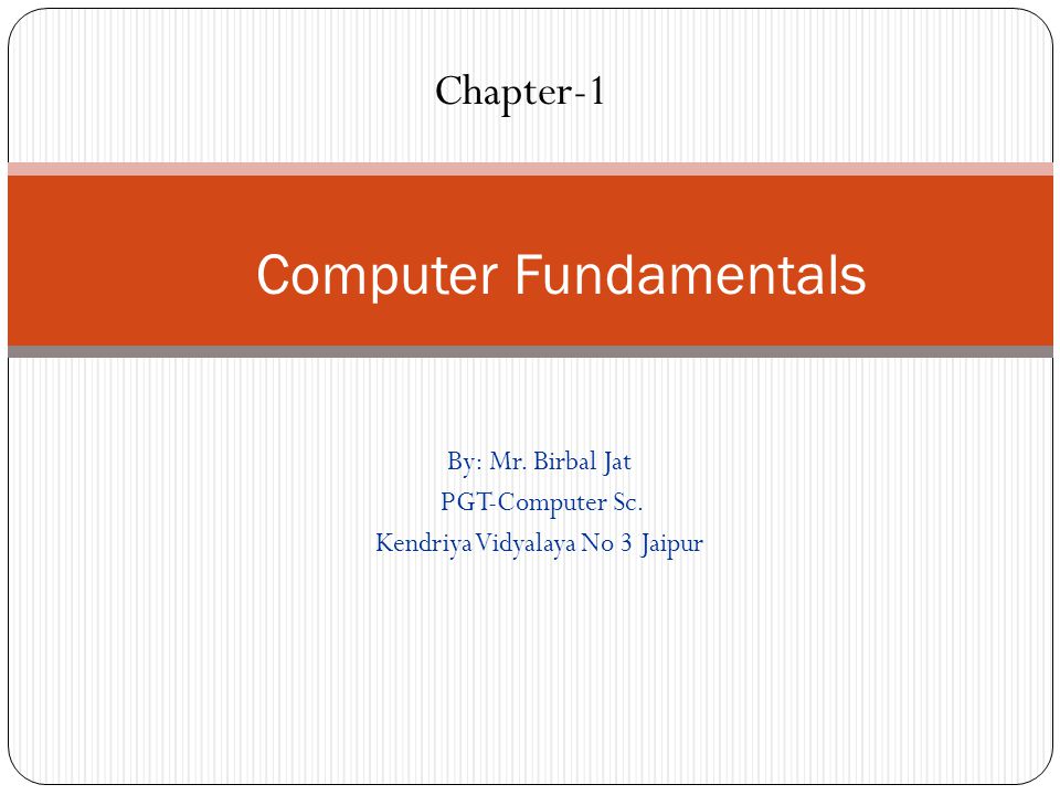 Computer Fundamentals