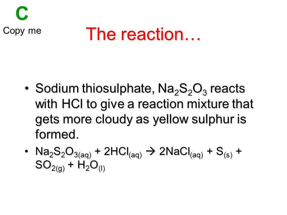 thiosulfate and hcl