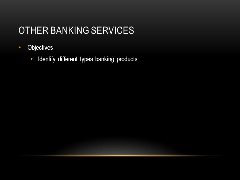 Other banking services