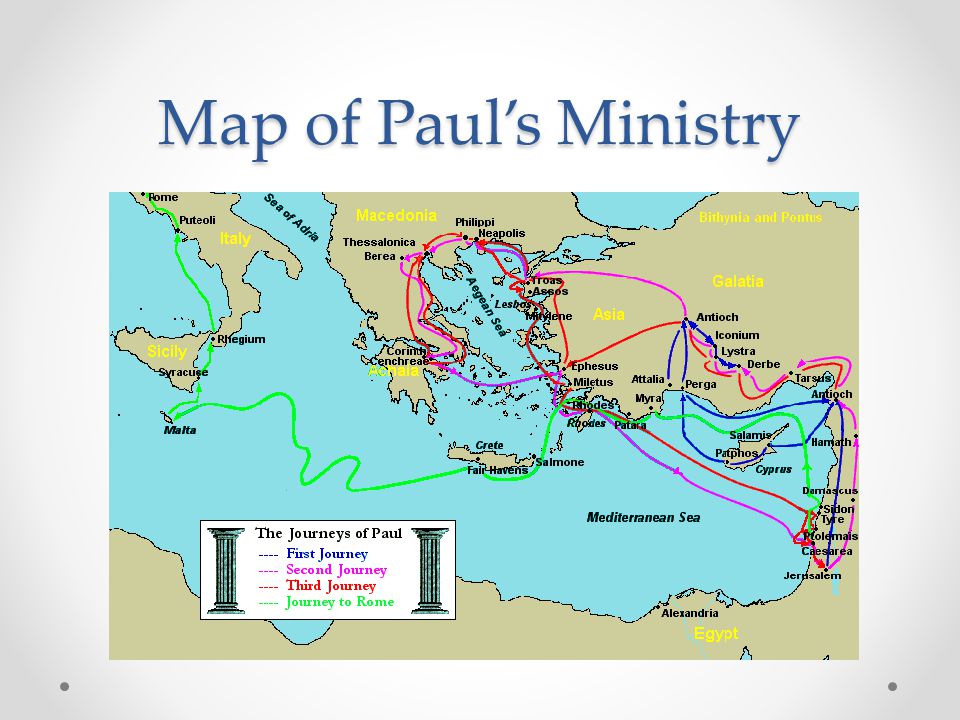 Map of Paul’s Ministry
