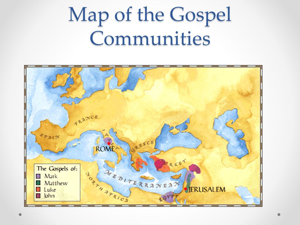 Map of the Gospel Communities