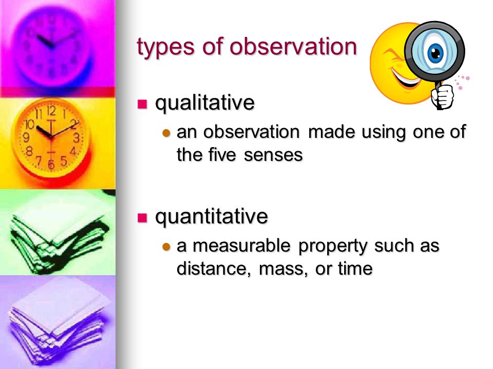 types of observation qualitative quantitative