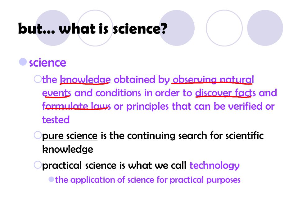 but… what is science science