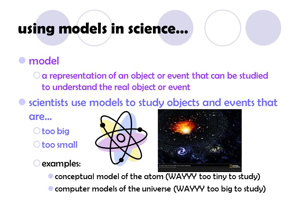 using models in science…