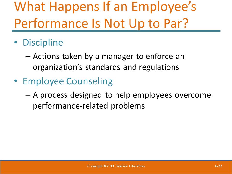 What Happens If an Employee’s Performance Is Not Up to Par