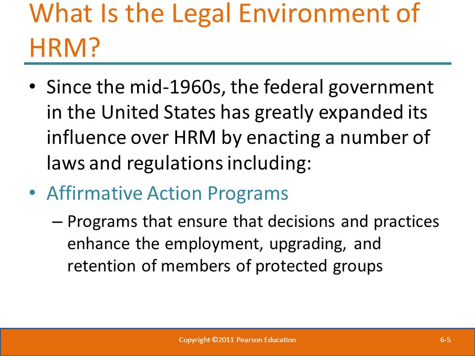 What Is the Legal Environment of HRM