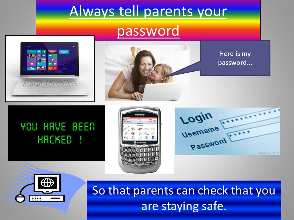 Always tell parents your password