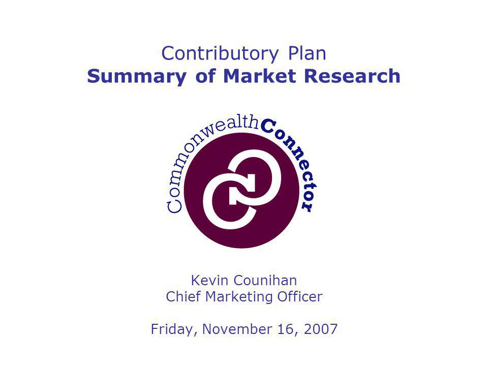 Contributory Plan Summary of Market Research