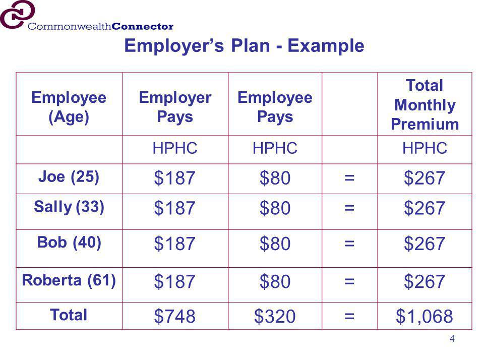 Employer’s Plan - Example