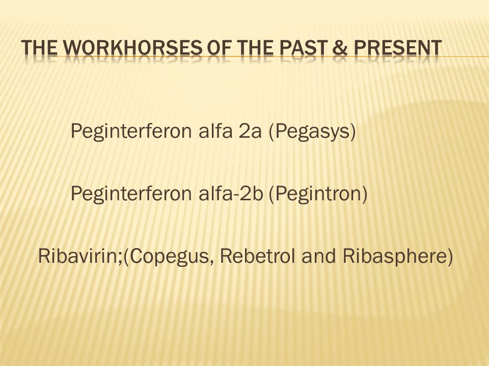 Peginterferon alfa-2a Pegasys - Treatment - Hepatitis C Online