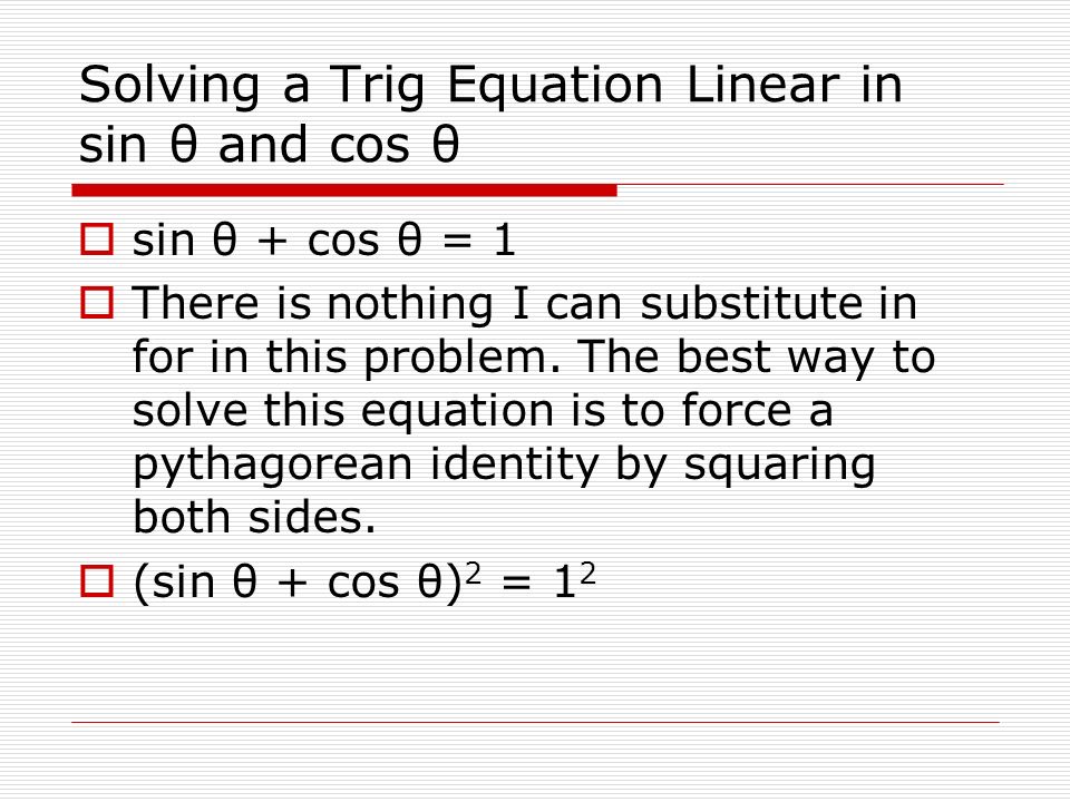 trigonometry solved problems trigonometric equations