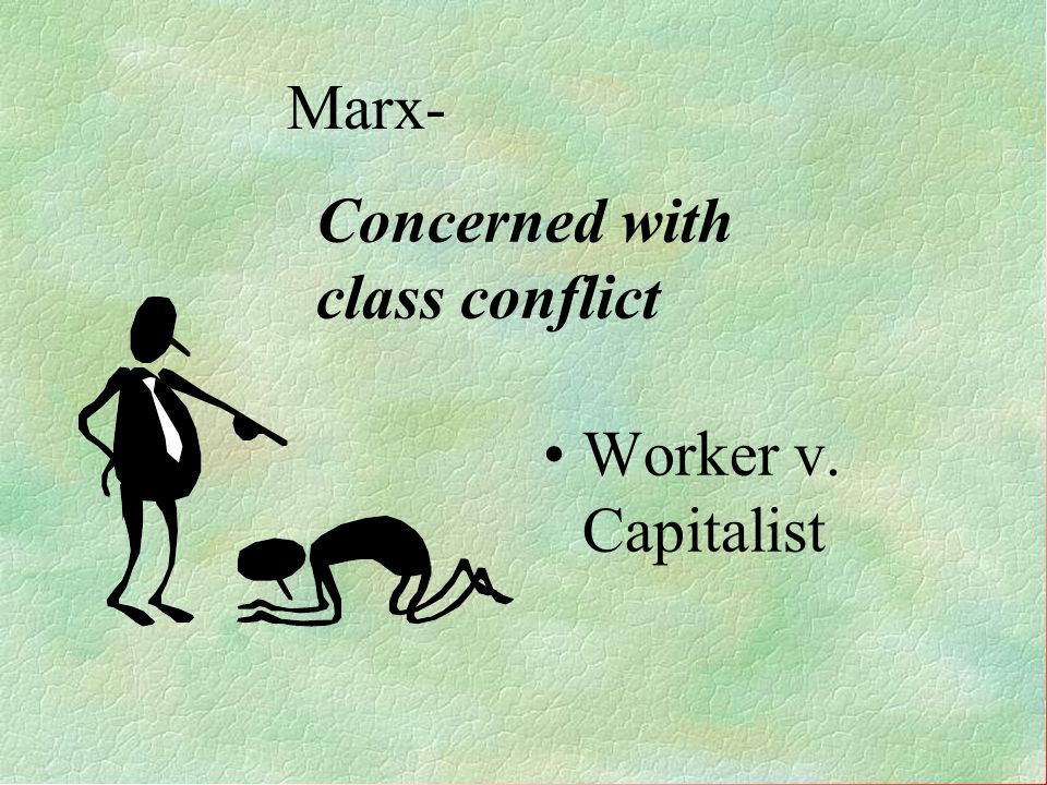 Concerned with class conflict