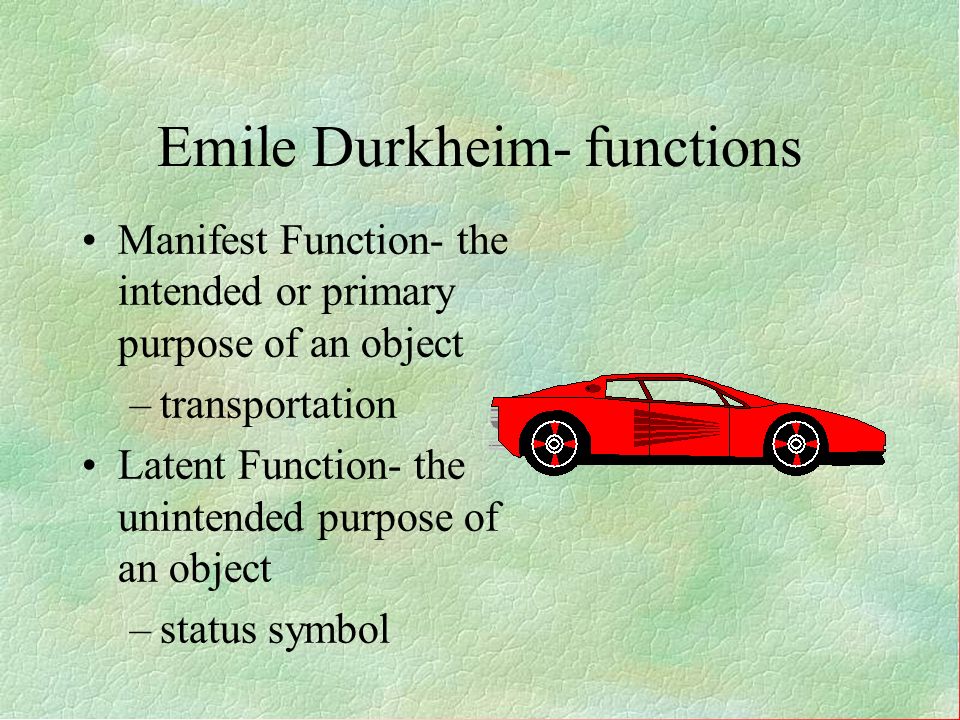 Emile Durkheim- functions