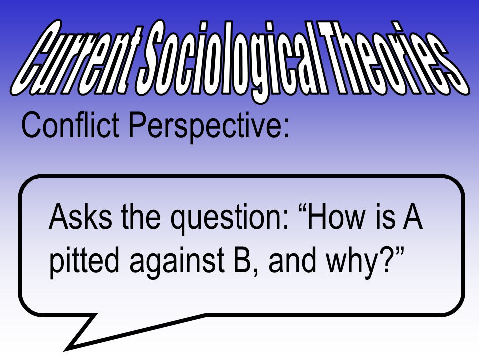 Current Sociological Theories