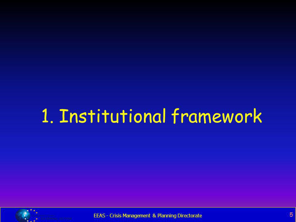 1. Institutional framework