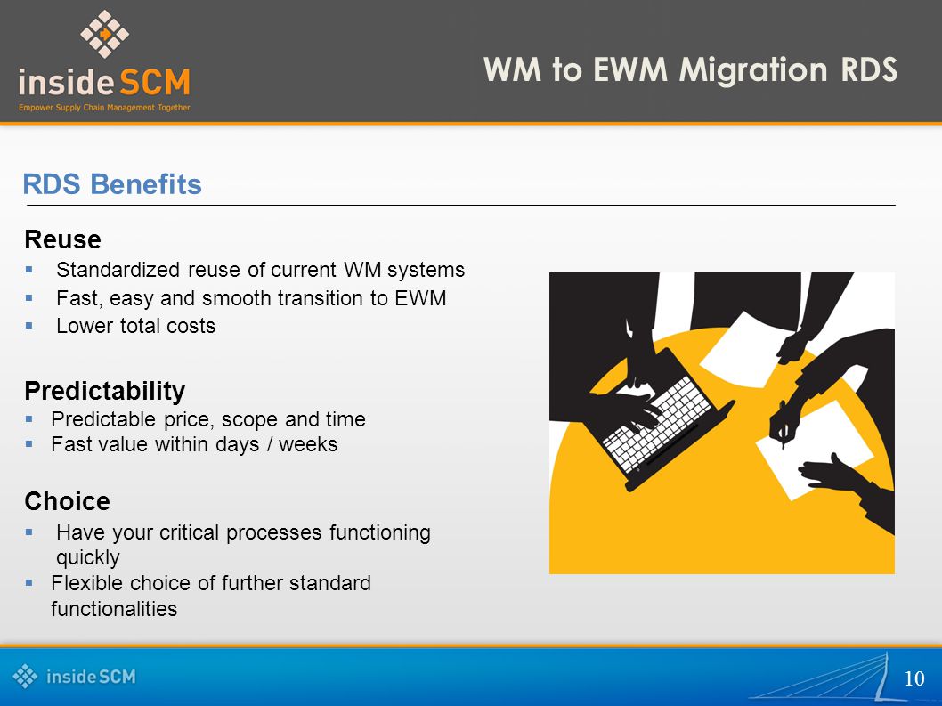 WM to EWM Migration RDS RDS Benefits Reuse Predictability Choice